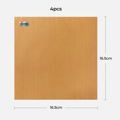 Detailed size dimensions of the 4pcs baking liner ironing paper, perfect for perler beads and DIY fuse bead projects.