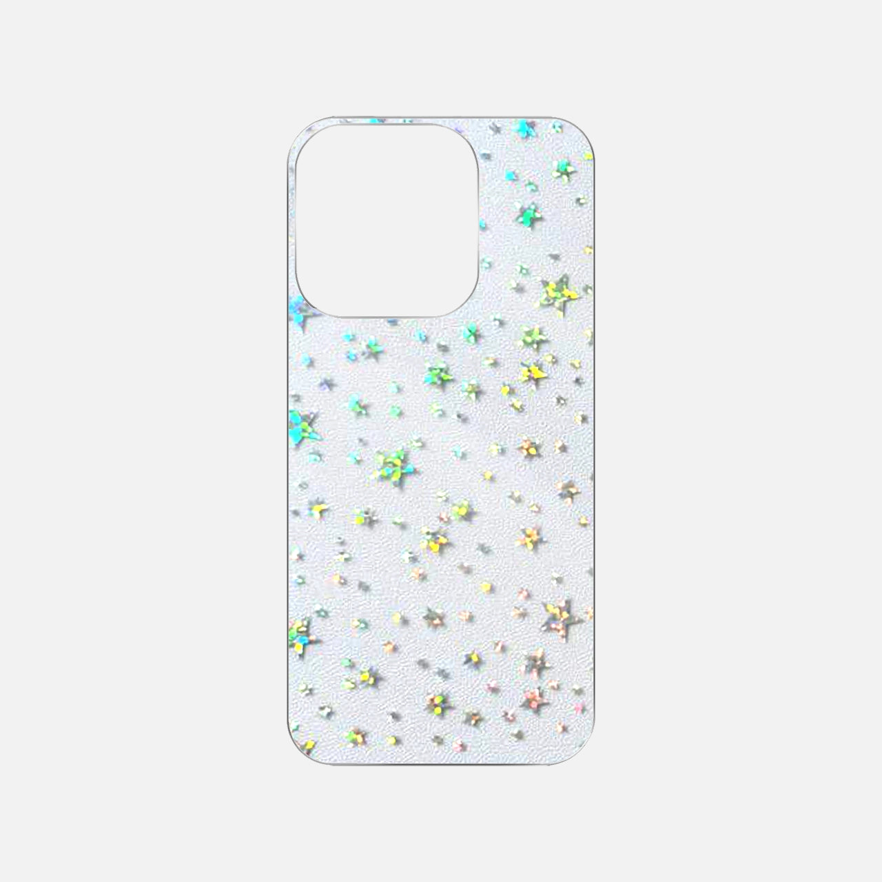 Holographic star back decor card with a dazzling starry design, perfect for adding a touch of sparkle and customization to your phone case.