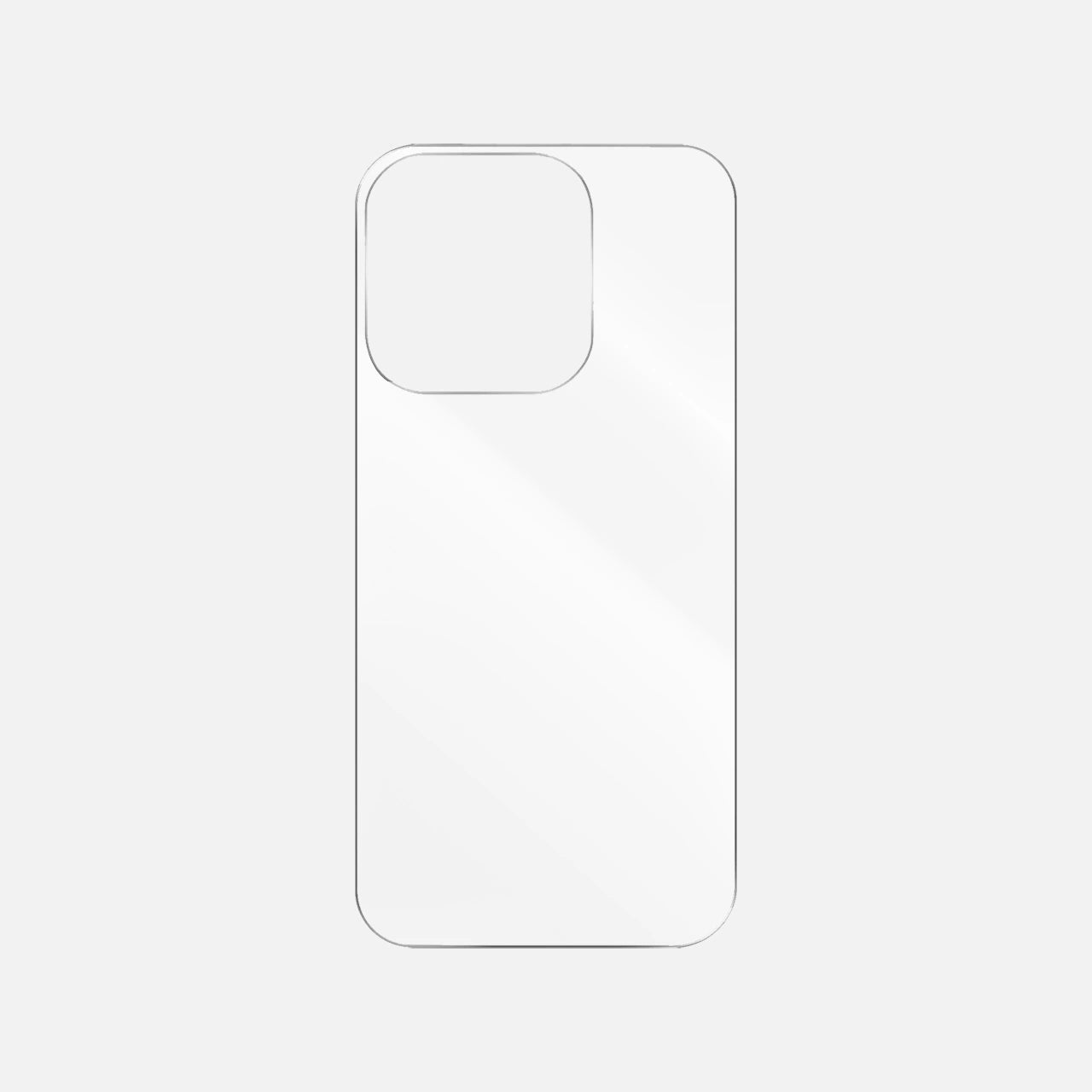 Clear Back Decor Card for phone cases, a sleek and simple design.