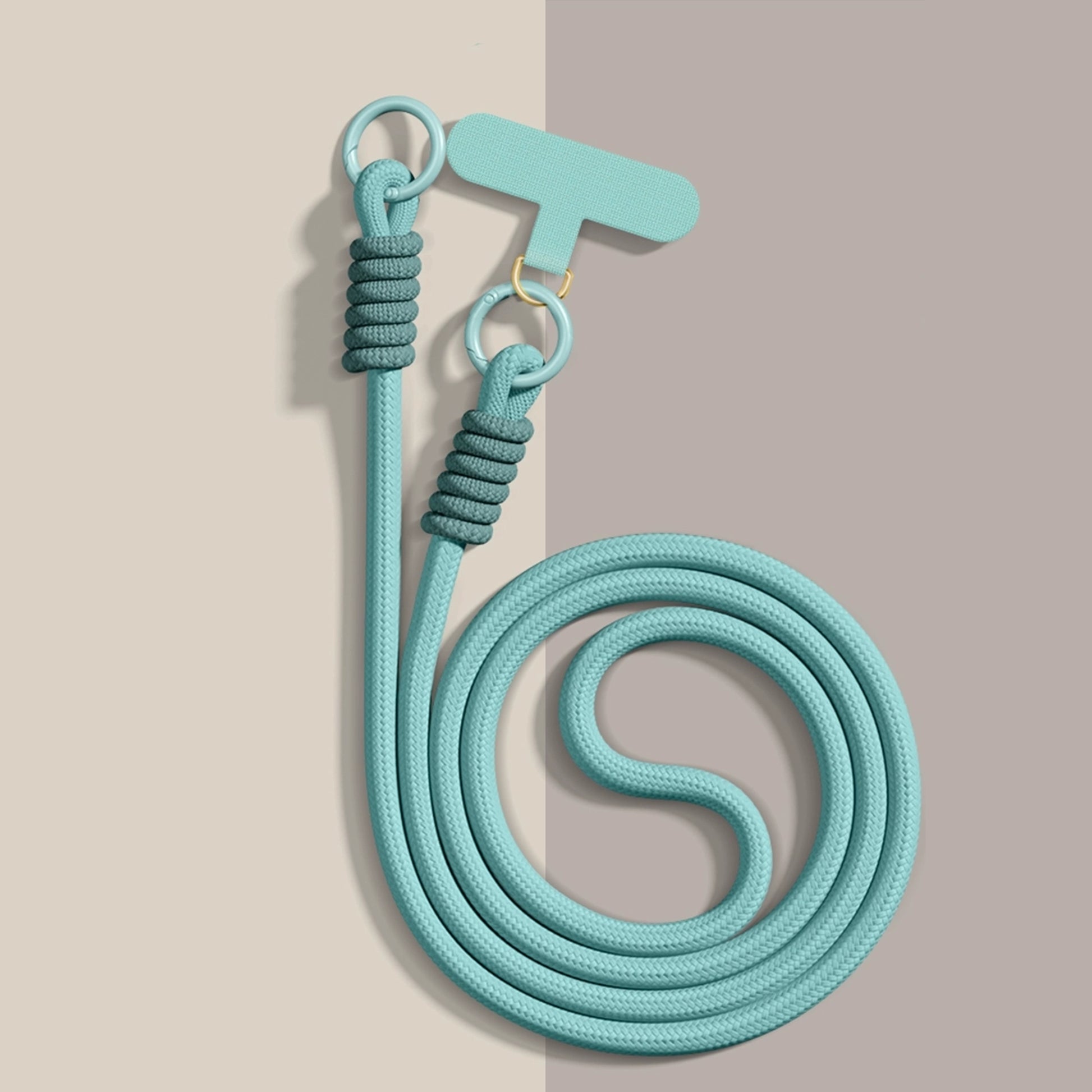 Cyan Solid Color Adjustable Length Phone Chain | Dual Clasp Durable Anti-Drop Anti-Loss - COTD