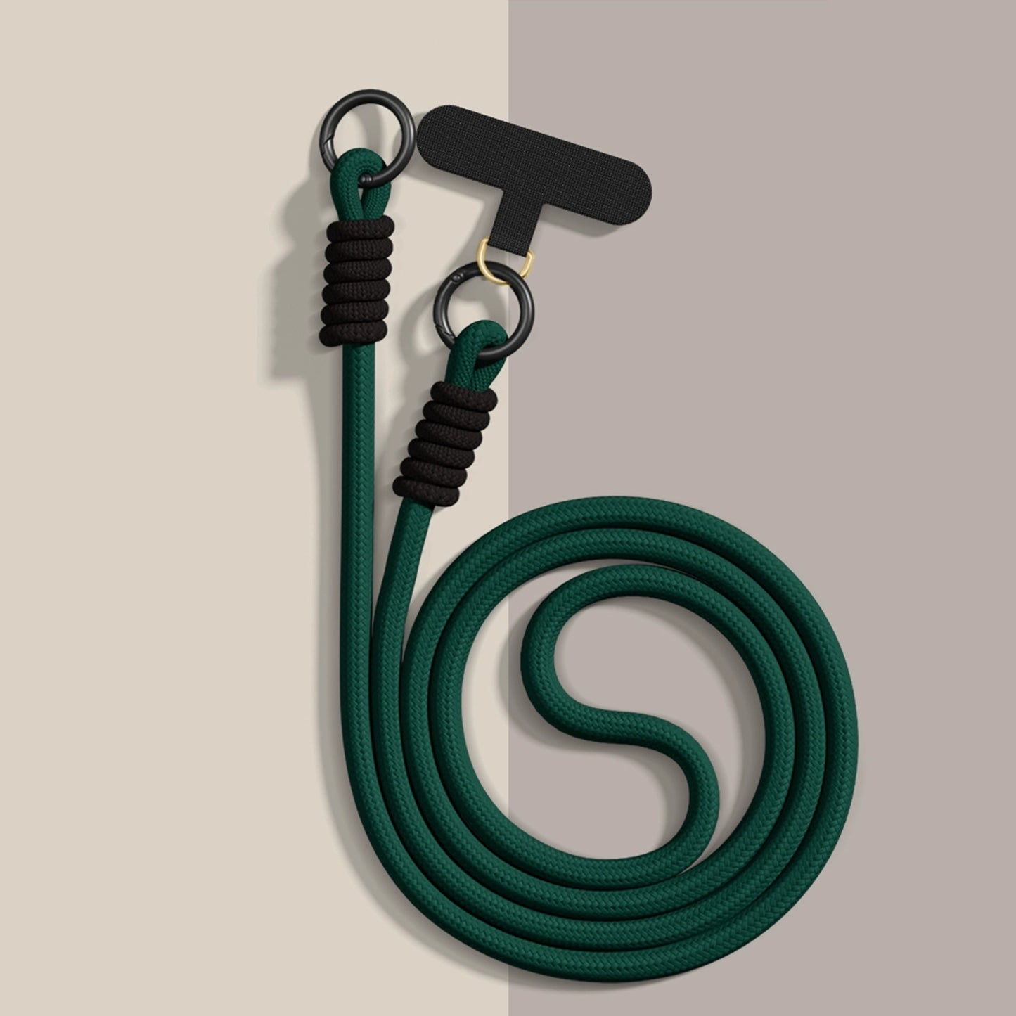 Dark Green Solid Color Adjustable Length Phone Chain | Dual Clasp Durable Anti-Drop Anti-Loss - COTD