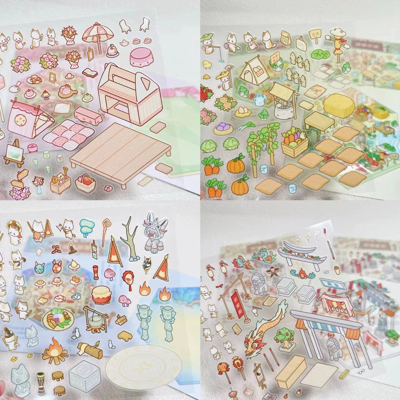 DIY Miniature Scene Stickers – High-Quality 3D Effect Stickers for Crafting and Scrapbooking