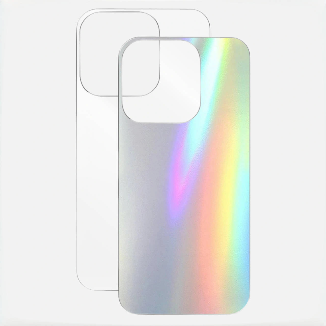 Holographic laser light card with transparent back decor - customizable DIY craft material