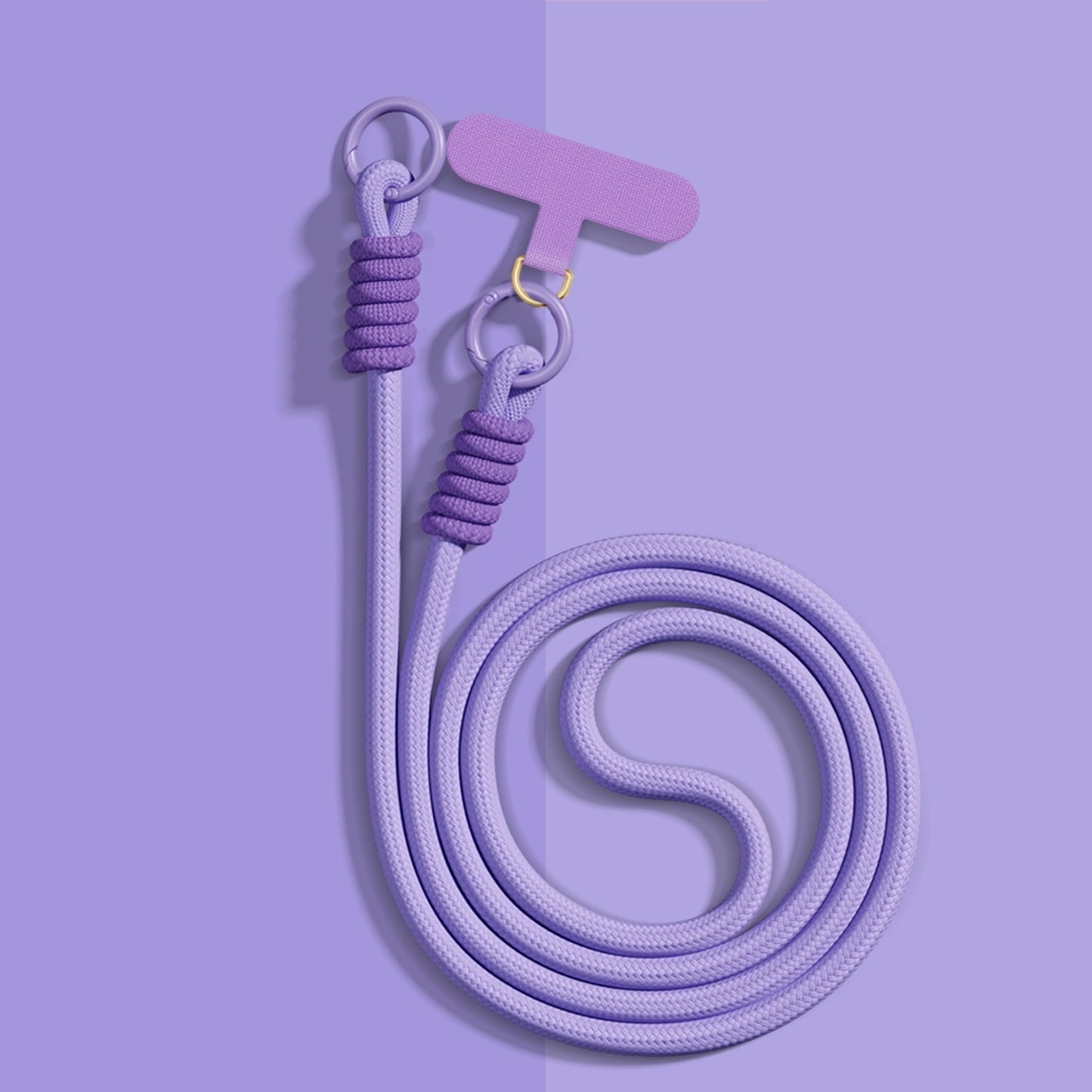 Lavender Solid Color Adjustable Length Phone Chain | Dual Clasp Durable Anti-Drop Anti-Loss - COTD