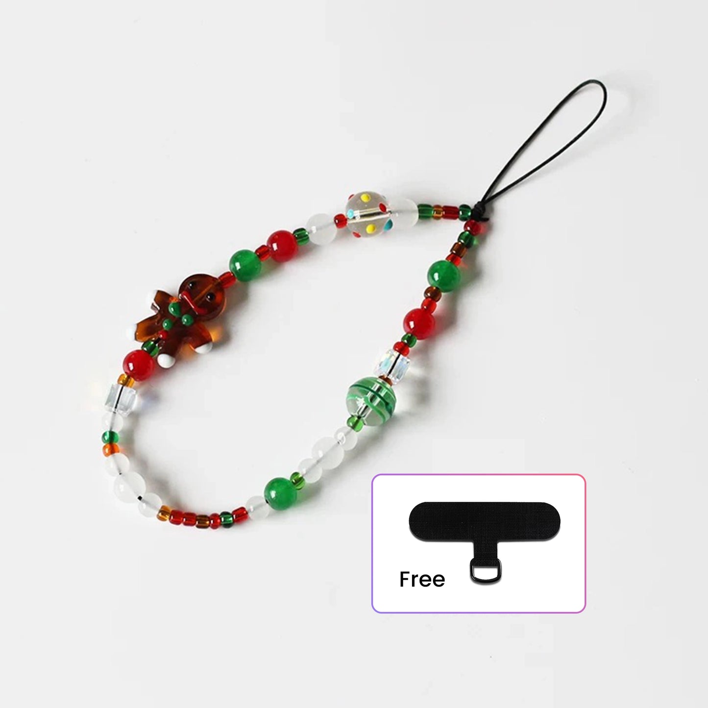 Handmade Christmas Beaded Phone Chain | Dopamine Colors Durable Anti-Drop Design - COTD