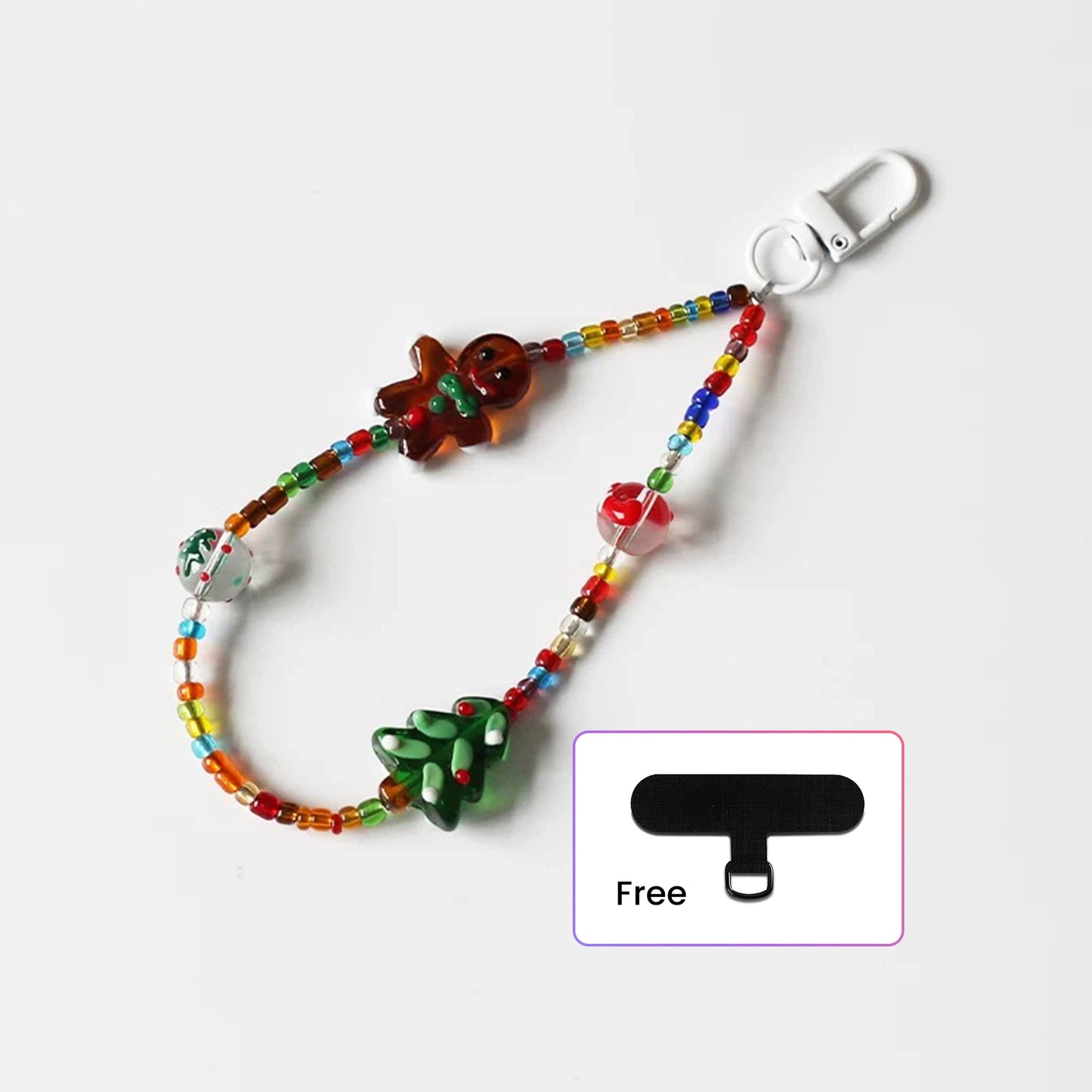 Handmade Christmas Beaded Phone Chain | Dopamine Colors Durable Anti-Drop Design - COTD