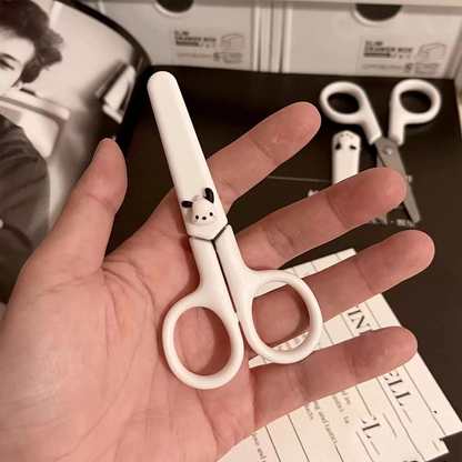 DIY Journaling Scissors Tools | Cute Puppy Design with Protective Cover - COTD