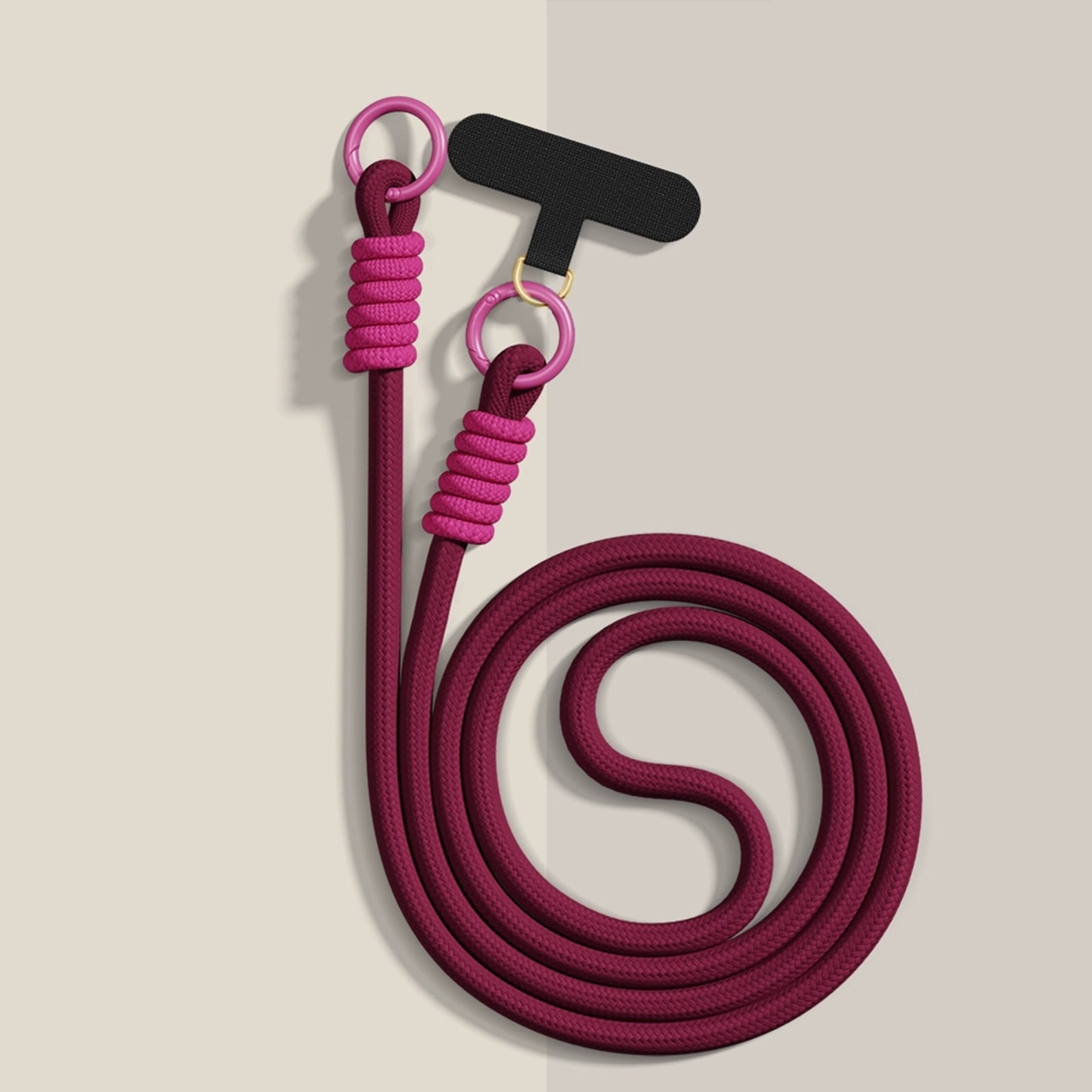 Plum Solid Color Adjustable Length Phone Chain | Dual Clasp Durable Anti-Drop Anti-Loss - COTD