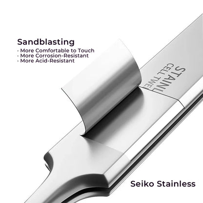 Precision Angled Tweezers – Seiko Stainless Steel, Sandblasting Finish, Corrosion-Resistant & Comfortable to Touch