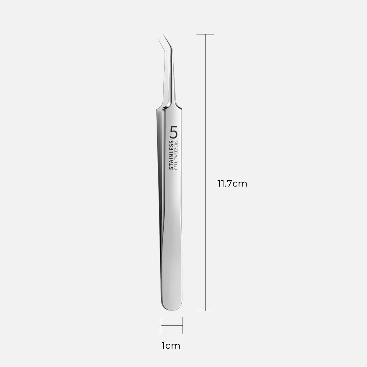 Precision Angled Tweezers – Size Comparison for Accurate DIY Crafting