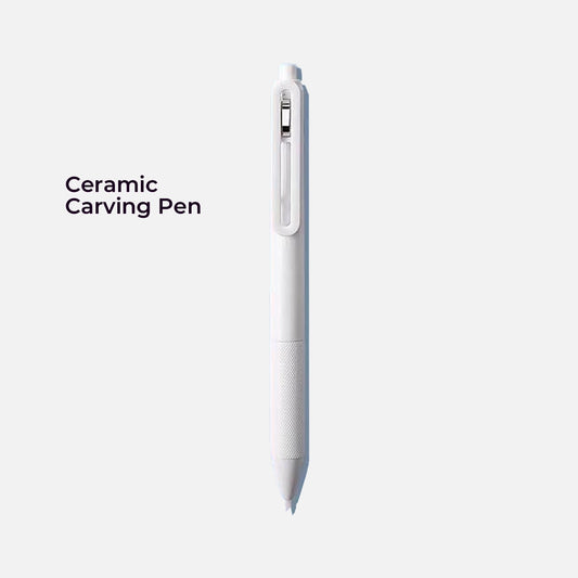 Precision Ceramic Engraving Click Pen – Rustproof White Craft Tools for Journaling