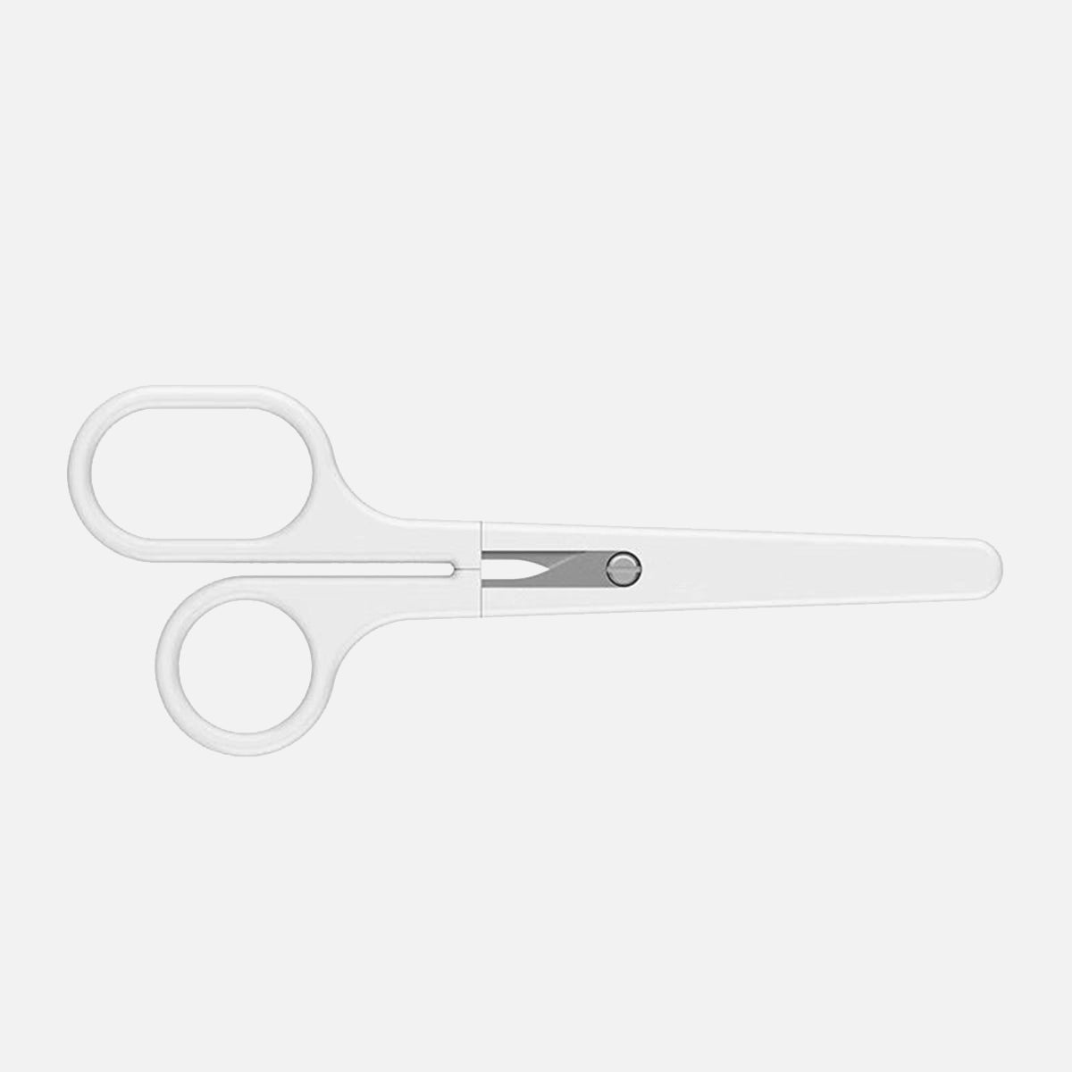 White Stainless Steel Craft Scissors – Ergonomic Grip & Rustproof DIY Tools with Safety Cover