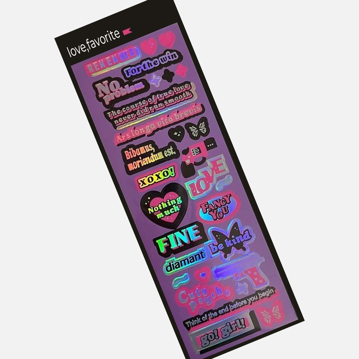 Another view of the Y2K laser phone case sticker, featuring iridescent colors and modern style for your custom phone case.